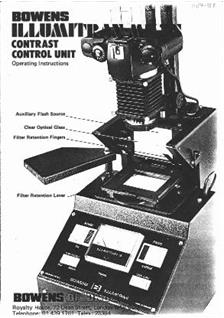 Bowens Ltd Illumitran 3 S Slide Copier manual. Camera Instructions.